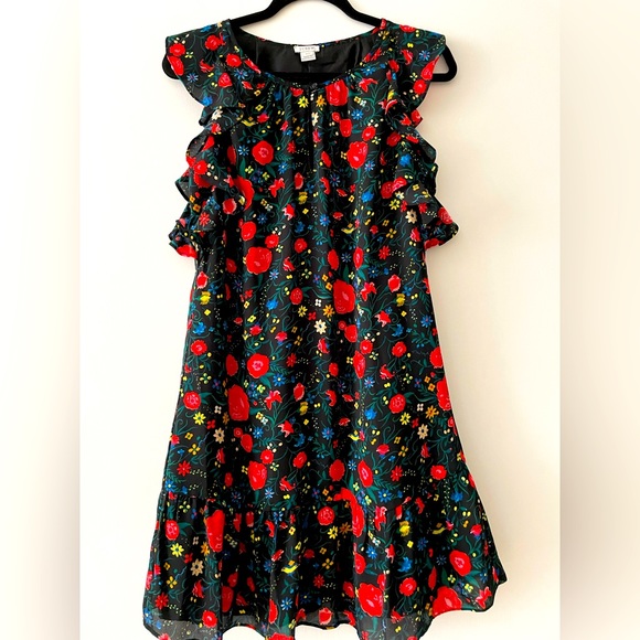 J.Crew Floral Flutter Sleeve Dress - Picture 5 of 8